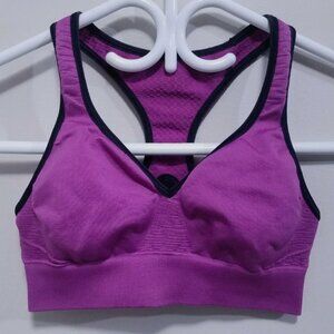 Lululemon Go Steady Bra 2 XXS Woman's Bright Purple Top BlackLined Sports